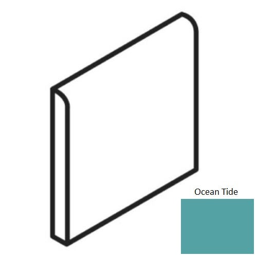 Unglazed Mosaics Ocean Tide Porcelain Floor & Wall Trim - 2" X 2" Bullnose