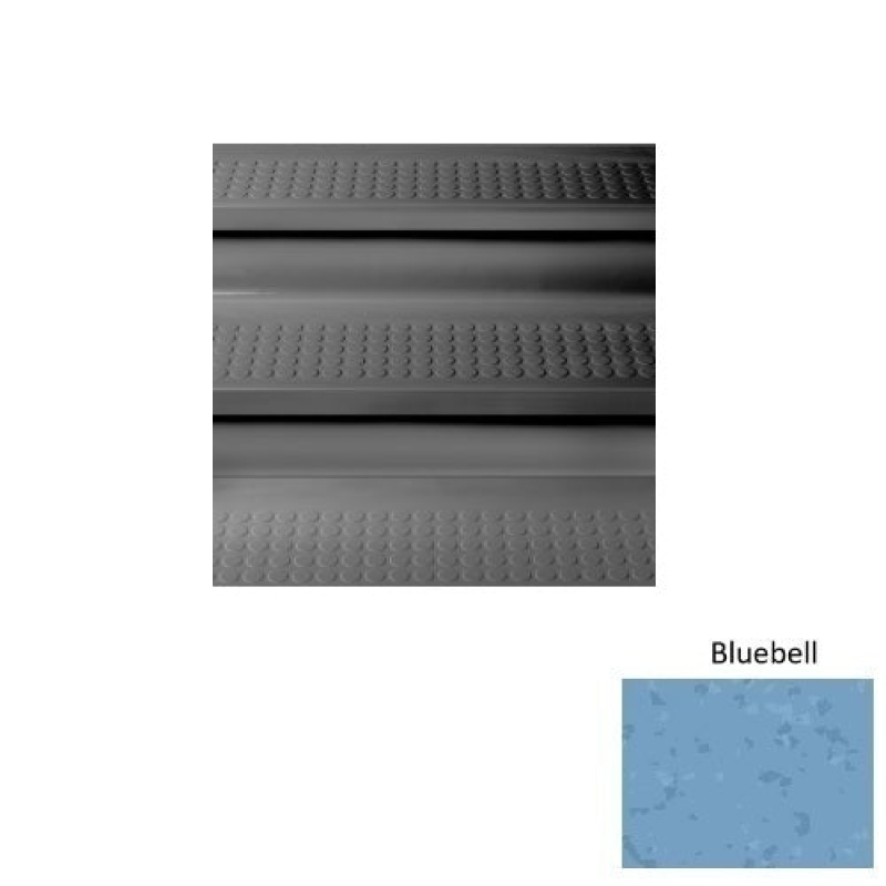Symmetry 96 Bluebell Vantage With Riser Rubber (Sq) With Galley Red Abrasive Strip Stair Tread With Dupont Kevlar - Textured