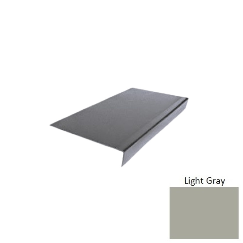 Flextones Light Gray Type 900 Distinct Designs Rubber - 12 1/2" X 72" Stair Tread - Hammered