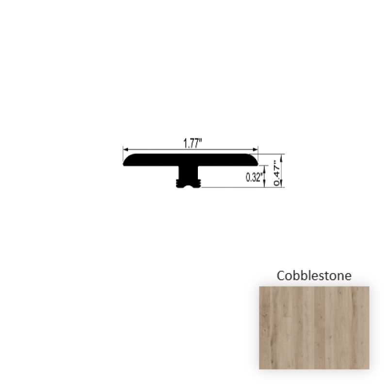 Versacore Pureedge Cobblestone Flat T Molding