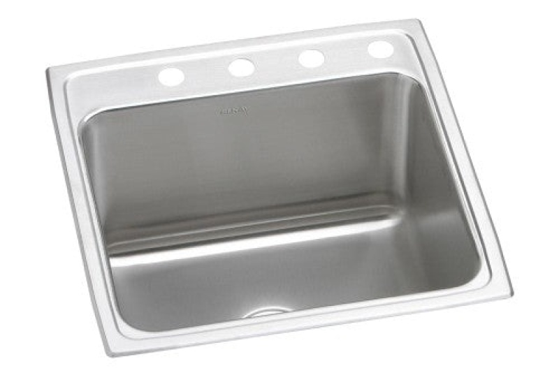 Lustertone Classic Stainless Steel Drop-In Single Bowl Kitchen Sink