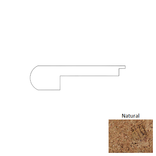 Eco Nomical Natural Cork 78" Flush Stair Nose