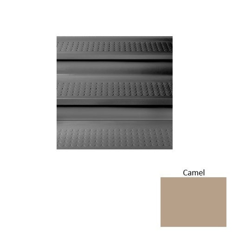 Solid 96 Camel Vantage With Riser Rubber (Sq) Stair Tread With Dupont Kevlar - Textured