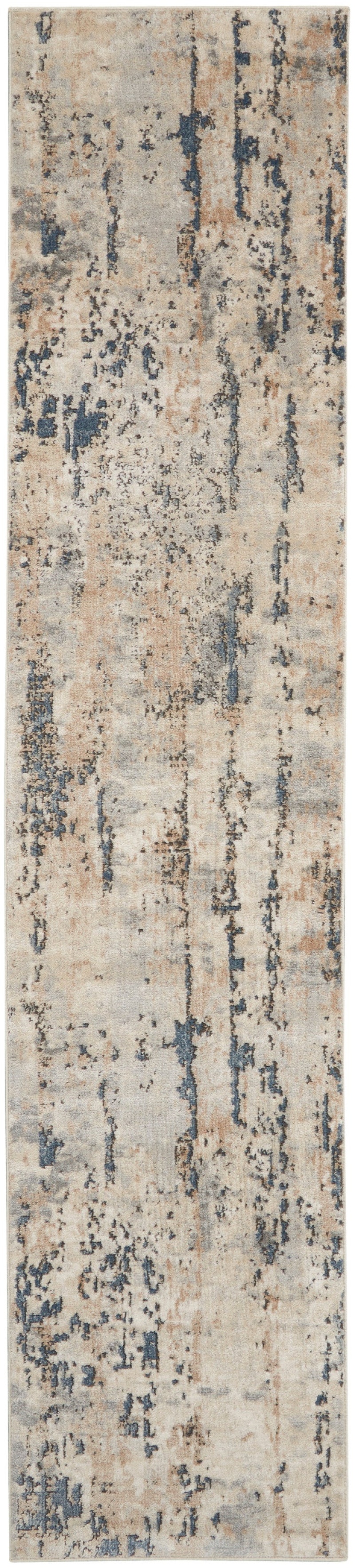 Quarry Beige / Grey Polypropylene Modern Area Rug - 20 Ft Runner
