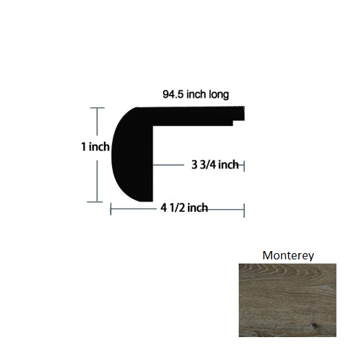 American Monterey Luxury Vinyl 94.5" Flush Stair Nose