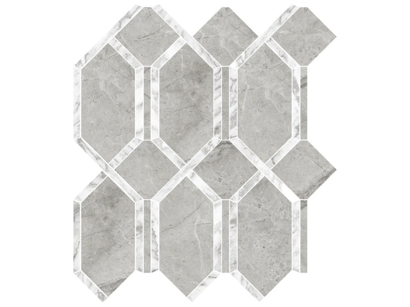 La Marca Paradiso Argento Porcelain Mosaic - Modella - Polished