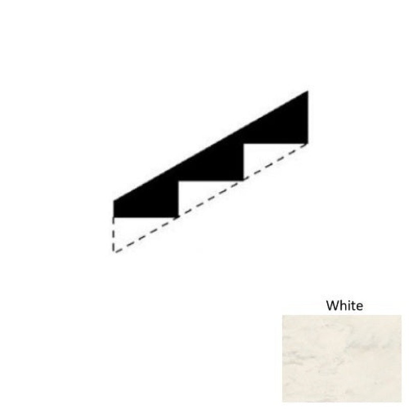 Marbleized White Rubber Stringers - Smooth