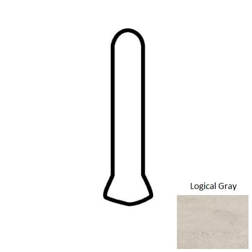 Theoretical Logical Gray Porcelain Floor & Wall Trim - 1" X 6" Cove Base Outcorner - Matte
