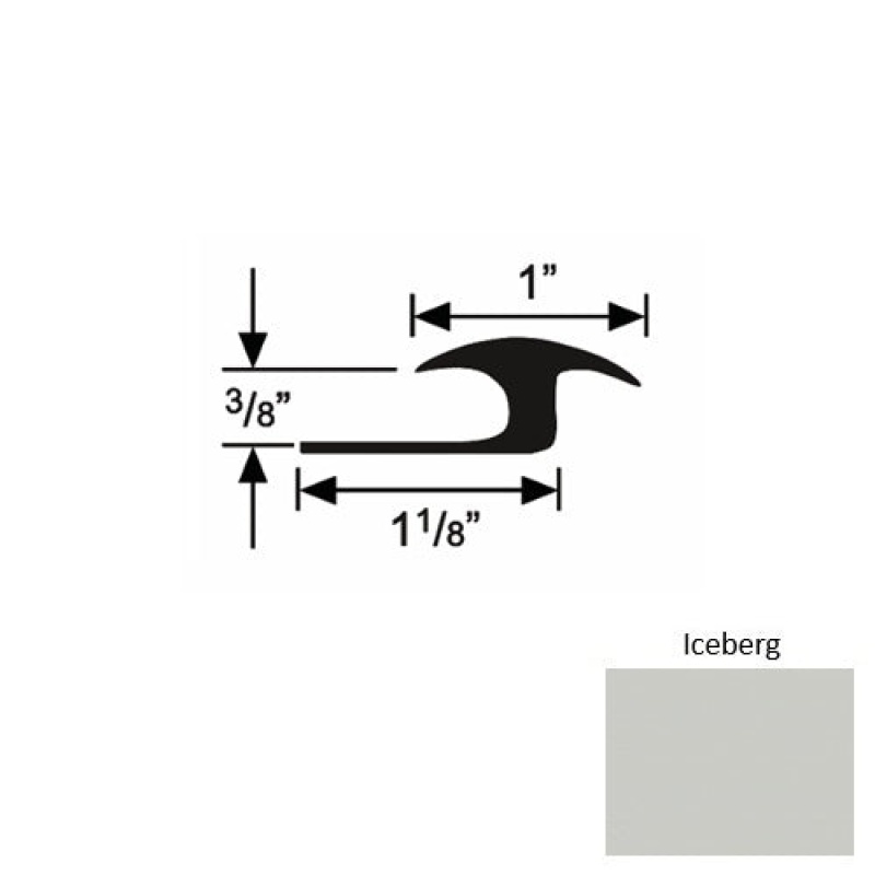 Solid 60 Iceberg Rubber Tile / Carpet Joiner