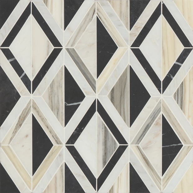 Modni Warm Blend Marble Mosaic - Arlo - Honed