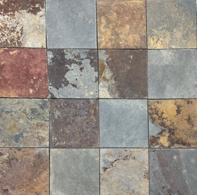 China Multi Color Slate Tile - Natural Cleft