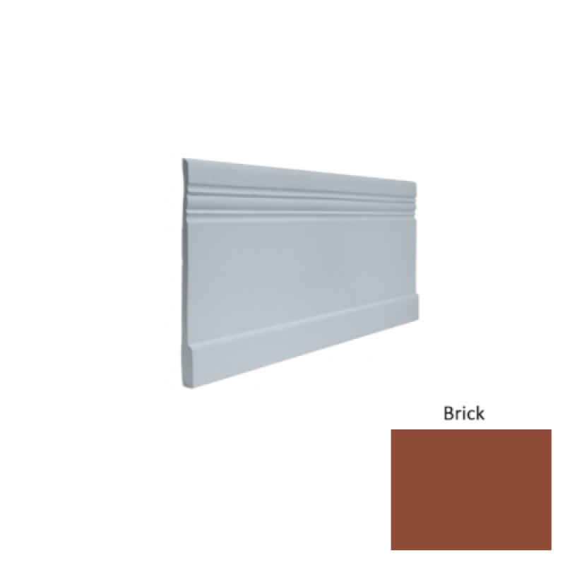 Contours #10 Serenity Brick Rubber Profiled Wall Base - Satin - 4" X 8 Ft