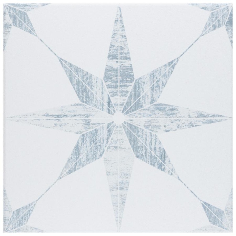 Cassis Stella White Porcelain Tile - Matte - 9 3/4" X 9 3/4"