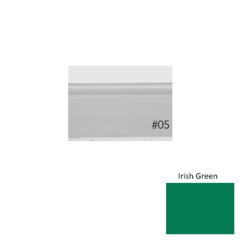 Pinnacle Plus #05 Contrive Irish Green Rubber Coil Wall Base - 2 1/2" X 60 Ft