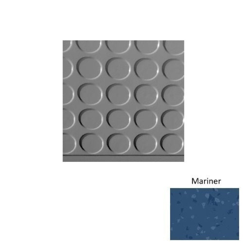 Symmetry 97 Mariner Vantage Raised Circular Rubber (Sq) With Galley Red Abrasive Strip Stair Tread With Dupont Kevlar - Textured