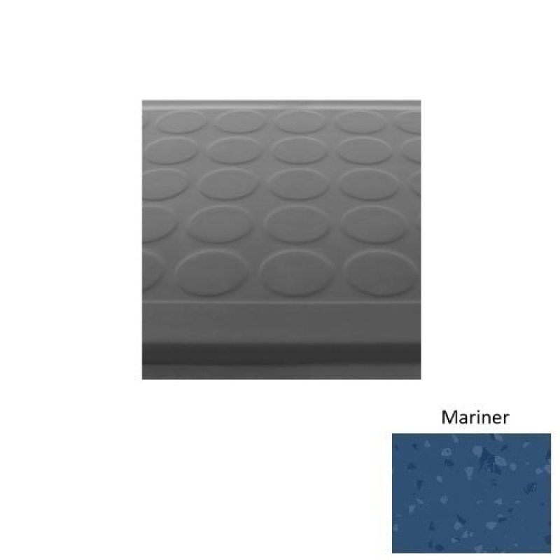 Symmetry 92 Mariner Low Profile Raised Circular Rubber (Sq) With Galley Red Abrasive Strip Stair Tread With Dupont Kevlar - Textured