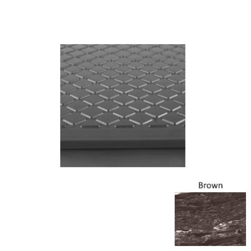 Marbleized 30 Brown Diamond Rubber Stair Tread - Textured