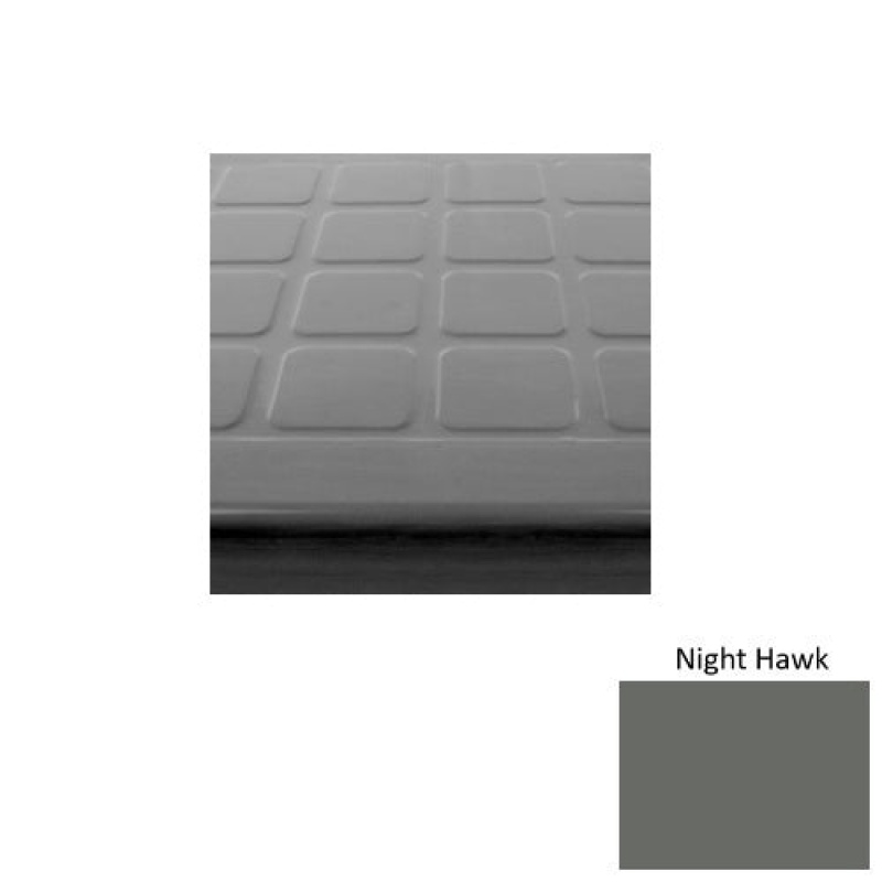 Solid 94 Night Hawk Rubber (Sq) With Galley Red Abrasive Strip Stair Tread With Dupont Kevlar - Textured