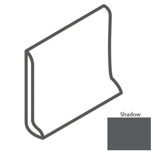 Color Story Wall Shadow Ceramic Wall Trim - 6" x 6" Sanitary Cove Base Slim Foot