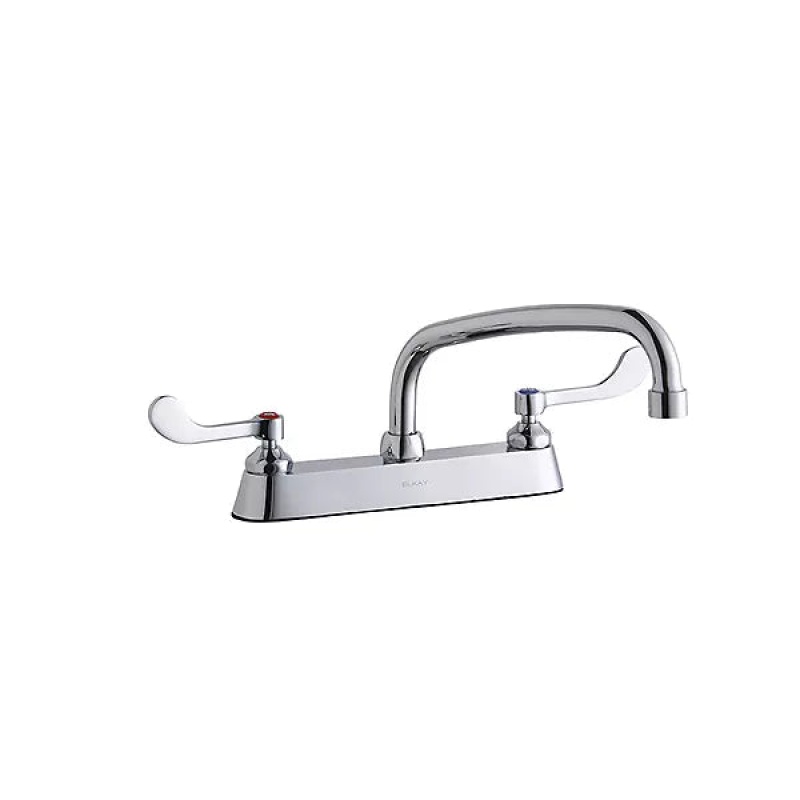 Lk810at10t4 Chrome Deck Mount Bathroom Faucet - Double Handle / Three Holes - Chrome