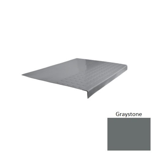 Flextones Graystone Type 701 Distinct Designs Rubber - 12" X 72" Stair Tread - Rgt Radial Ii Raised Disc Design