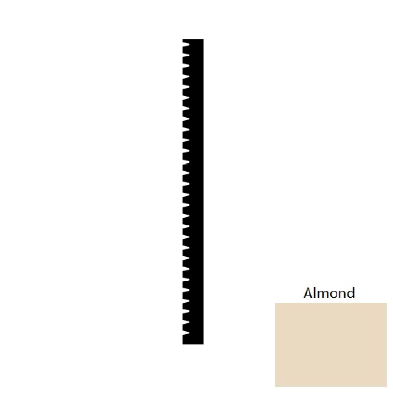 Almond Resolute Sre Rubber Wall Base 6" x 8 Ft x 3/8"