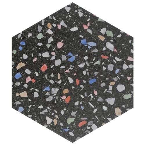 Venice Colors Dark Porcelain Tile -Matte - 8 5/8" X 9 7/8" Hexagon