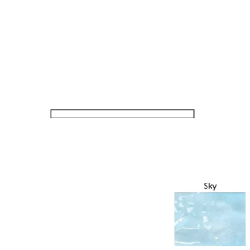 Joyful Nature Sky Ceramic Wall Trim - 3/8" X 8" Quarter Round - Glossy