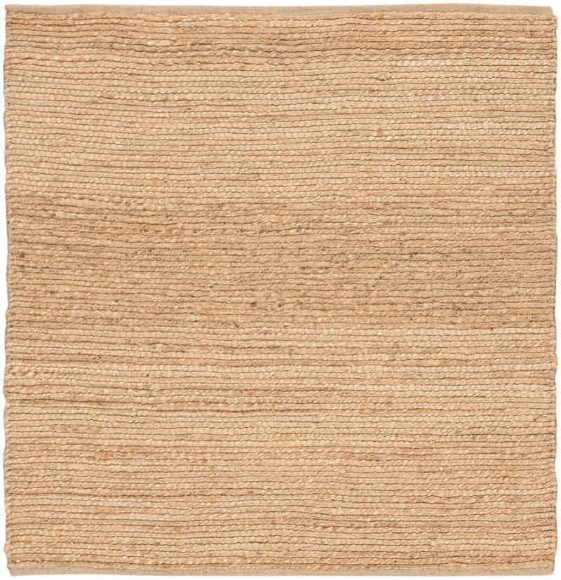 Natural Jute Farmhouse Area Rug, 5 Ft x 5 Ft