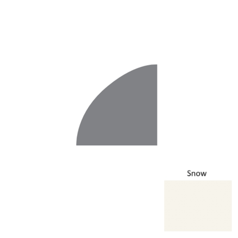 Contours Snow Rubber Quarter Round - Satin - 1/2" X 12 Ft
