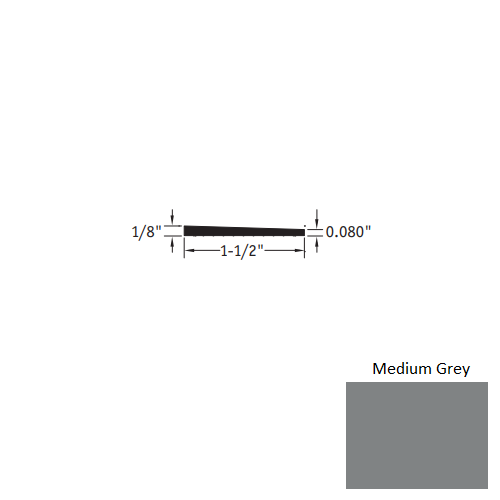Medium Grey Vinyl Moulding / Trim Reducer