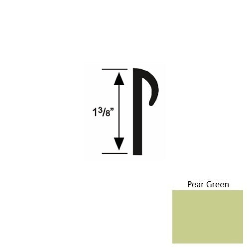 Solid 28 Pear Green Rubber Carpet Cove Cap Round