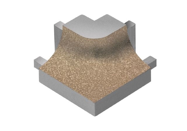 Dilex AHK Beige Textured Aluminum Tile Edging Trim