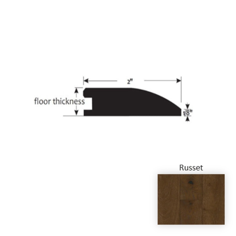Premier Russet Hardwood Moulding / Trim - 2" X 90" Reducer