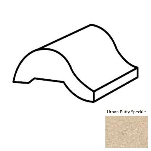 Keystones Unglazed Mosaic Urban Putty Speckle Porcelain Floor Trim - 1" X 2" Swimming Pool Nosing - Matte