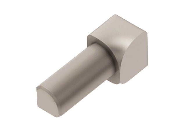 Rondec 90 Degree Inside Corner Metal Tile Edging Trim - Satin Nickel Anodized Aluminum