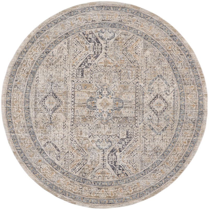 Lynx Ivory / Grey / Blue Vintage Area Rug