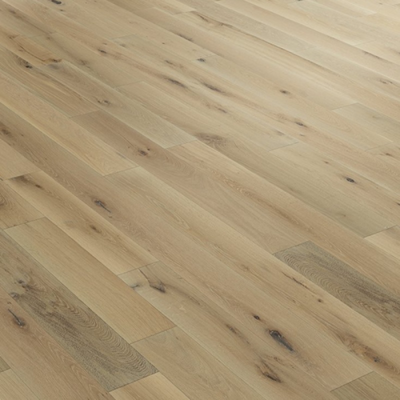 D'vine French White Oak Rhone Engineered Hardwood Flooring - Brushed Matte - 7.25" X Random Lengths