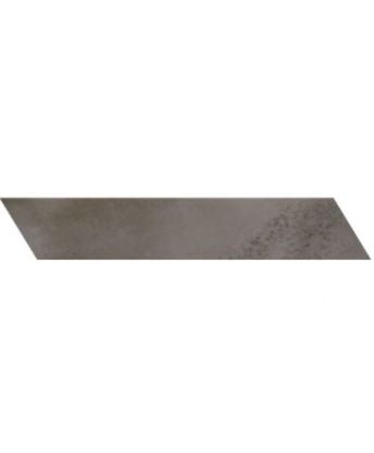 Metal Max Moderne Dark Grey Chevron Right Porcelain Tile - Matte - 4" X 24"