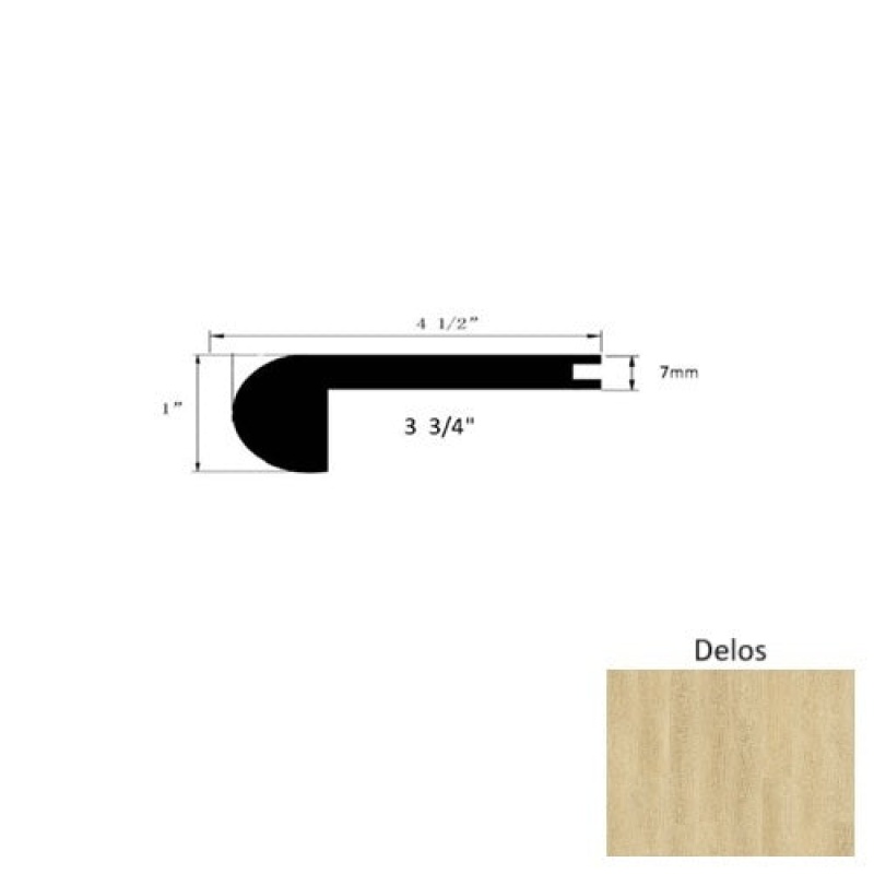 Odyssey Delos Luxury Vinyl Moulding / Trim - 94" Flush Stair Nose - Urethane Ceramic Bead