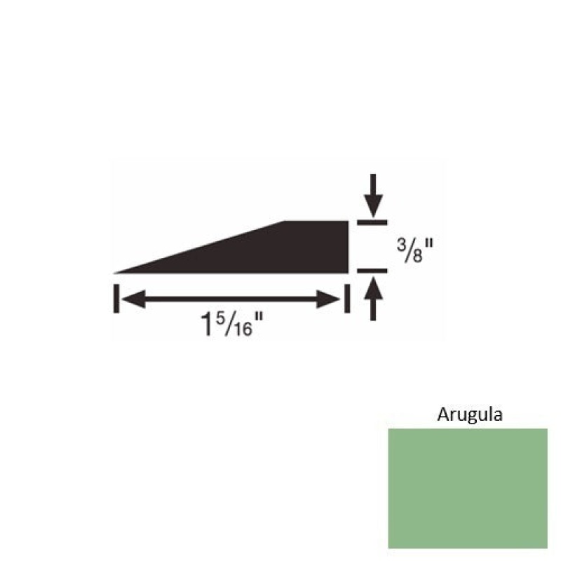 Solid 26 Arugula Rubber Reducer Strip - 1 5/16" X 9 Ft (108") X 3/8"