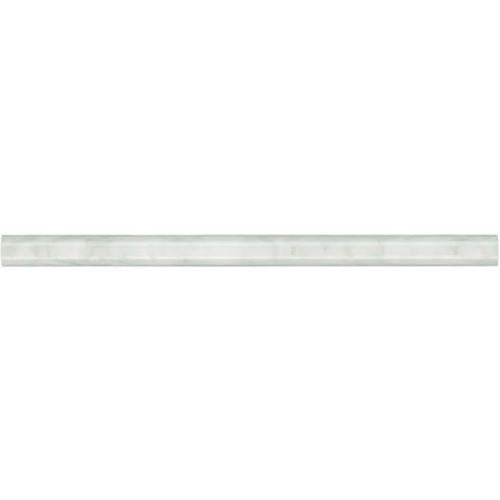 First Snow Elegance Marble Wall Trim - 1/2" X 12" Pencil Rail