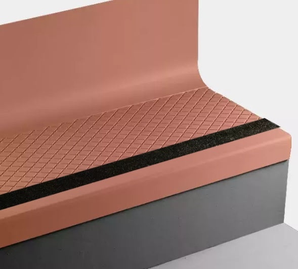 Johnsonite Tangerine Tango Diamond Rubber Stair Tread with Riser