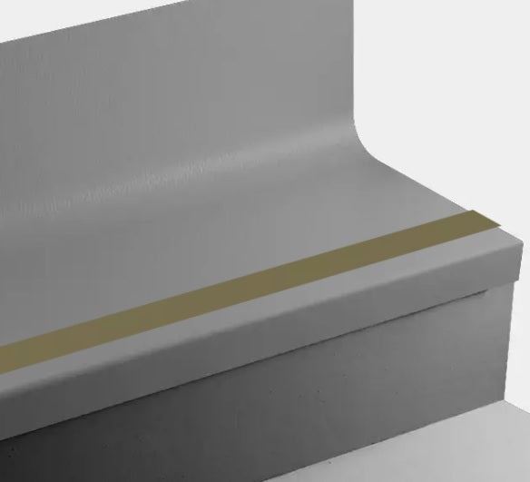 Johnsonite Burnt Umber Hammered Rubber Stair Tread