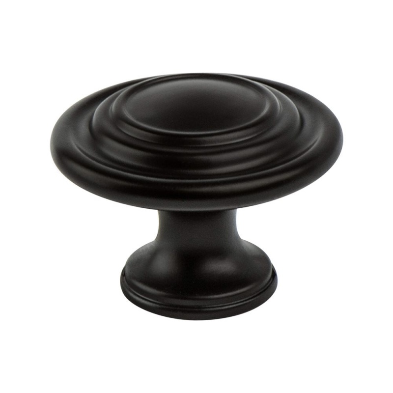 Advantage Plus Traditional Advantage Four Zinc Cabinet Knob - Matte Black