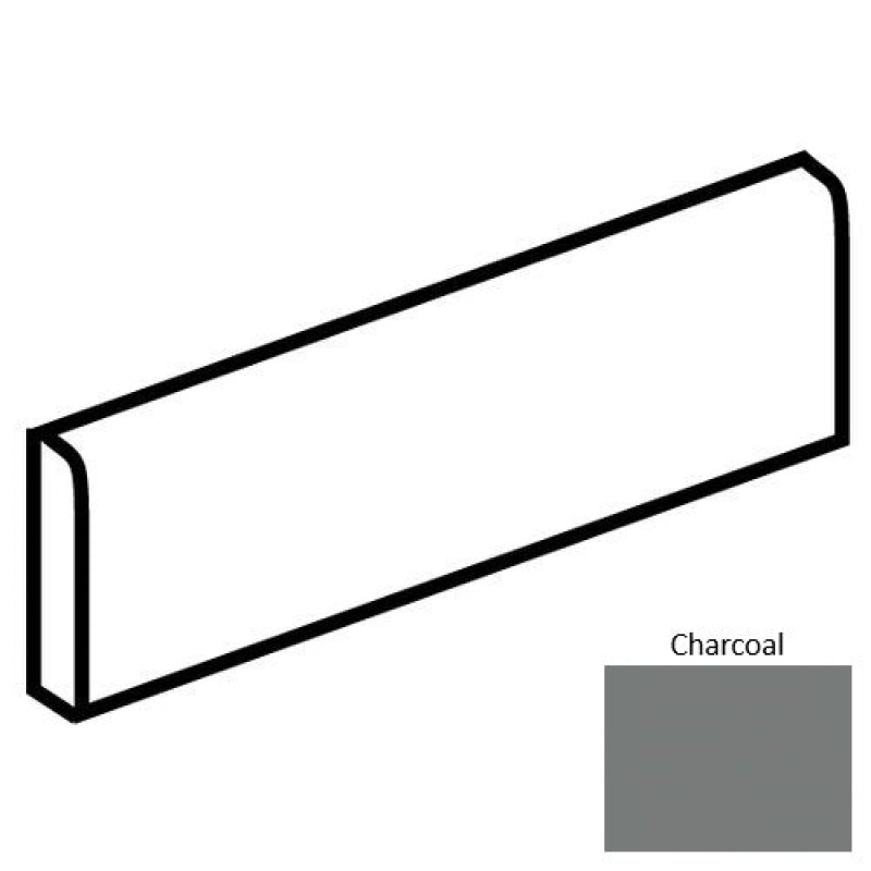Minimum Charcoal Porcelain 4" x 24" Bullnose
