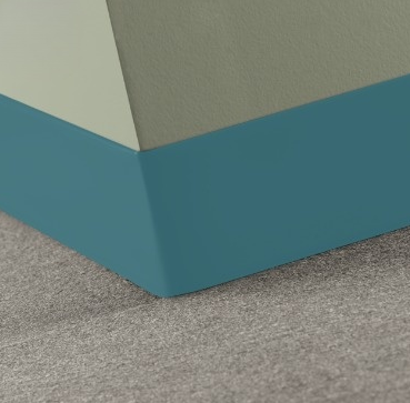 Johnsonite Dream Teal Rubber Traditional Duracove Thermoplastic Wall Base - 6" X 48" X 1/8" Toeless - Traditional Duracove Thermoplastic Wall Base