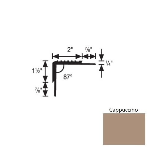 Flextones Cappuccino Vinyl 202 Double Butt Carpet Stair Nosing