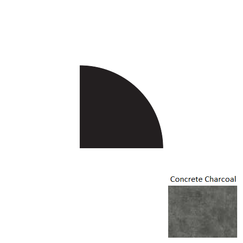 Concrete Charcoal Rubber Quarter Round Trim