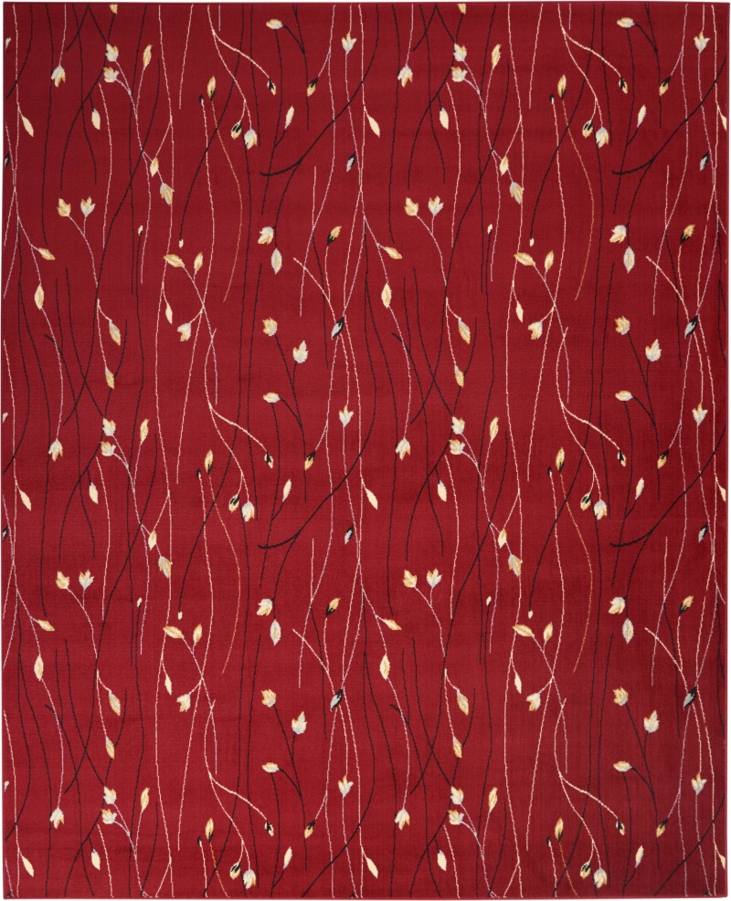 Grafix Red Polypropylene Contemporary Area Rug, 8 ft x 10 ft